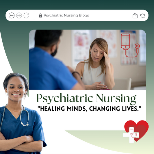 Psychiatric Nursing: Mental health conditions and psychological wellness.